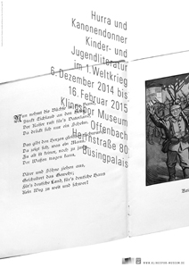 Hurra und Kanonendonner. Kinder- und Jugendliteratur im 1. Weltkrieg. Eine Ausstellung aus Beständen des Instituts für Jugendbuchforschung 